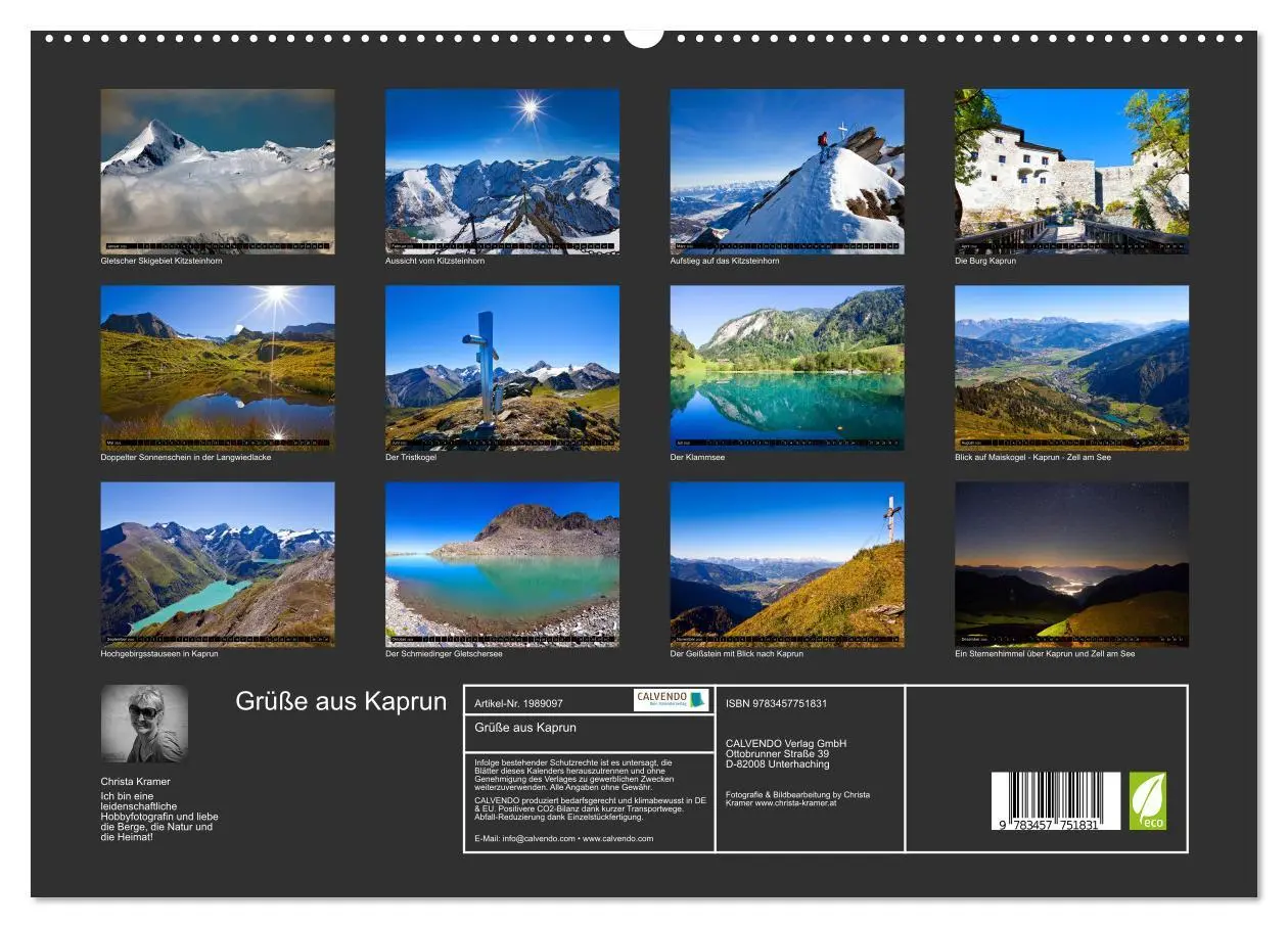 Bild: 9783457751831 | Grüße aus Kaprun (hochwertiger Premium Wandkalender 2026 DIN A2...