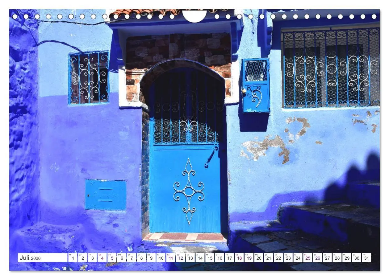 Bild: 9783457821831 | Chefchaouen - Blue Details (Wandkalender 2026 DIN A4 quer),...