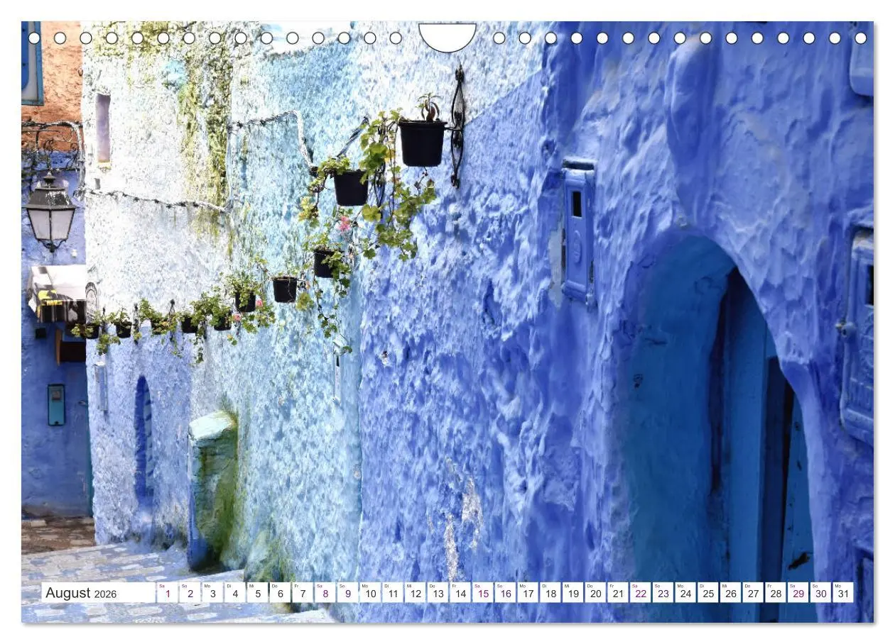 Bild: 9783457821831 | Chefchaouen - Blue Details (Wandkalender 2026 DIN A4 quer),...