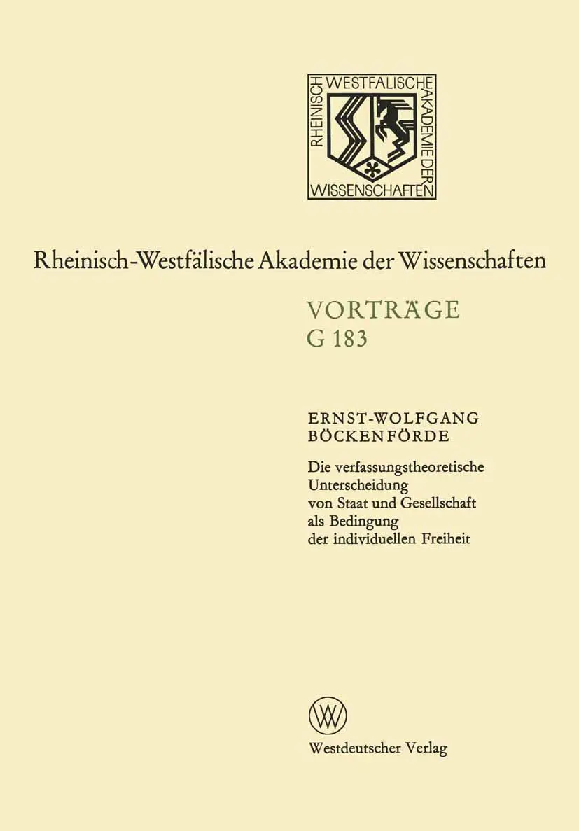 Cover: 9783531071831 | Die verfassungstheoretische Unterscheidung von Staat und...