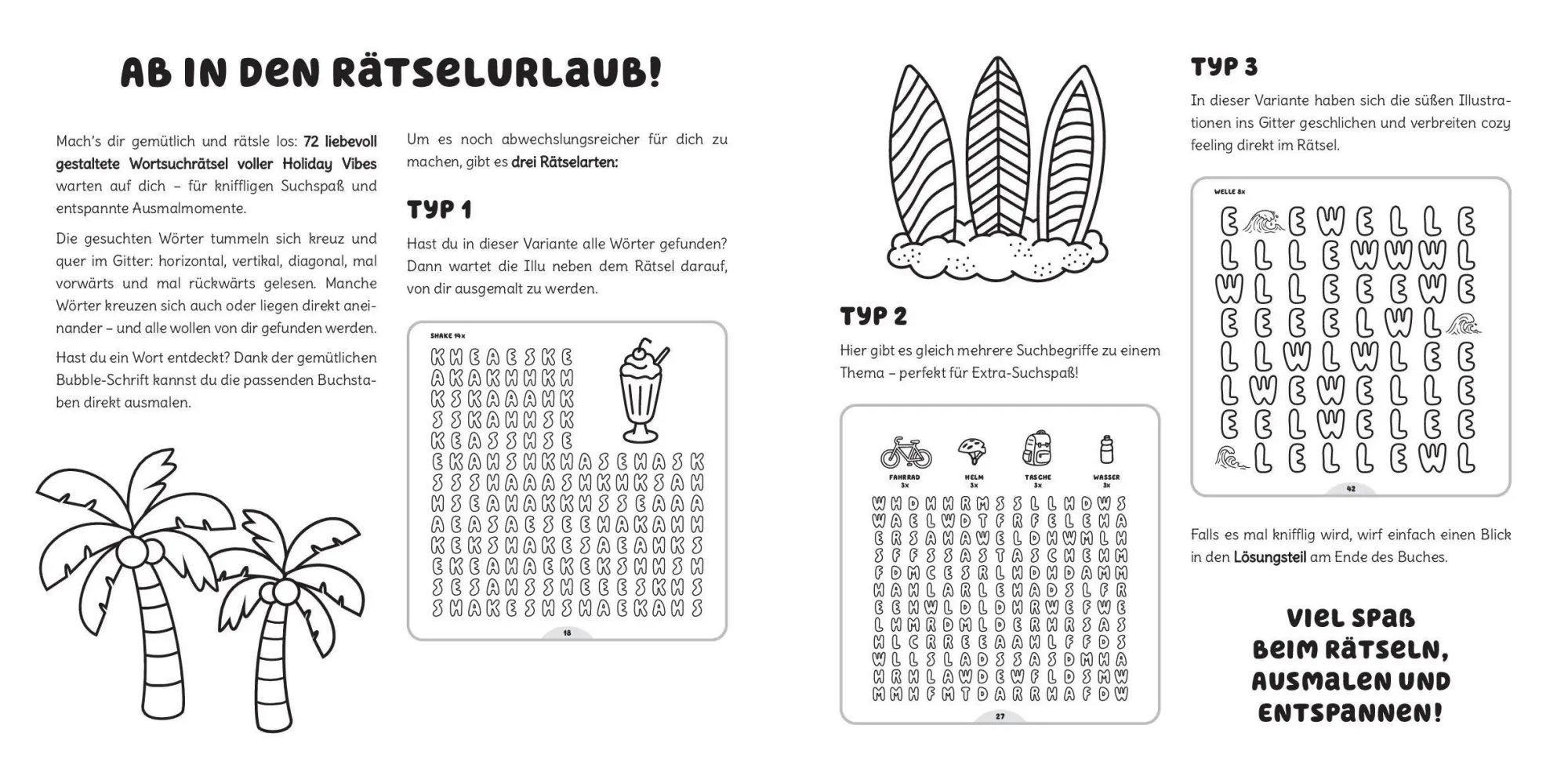 Bild: 9783987641831 | Cozy Word Search Holiday Vibes | Supersüße Wortsuchrätsel zum Ausmalen
