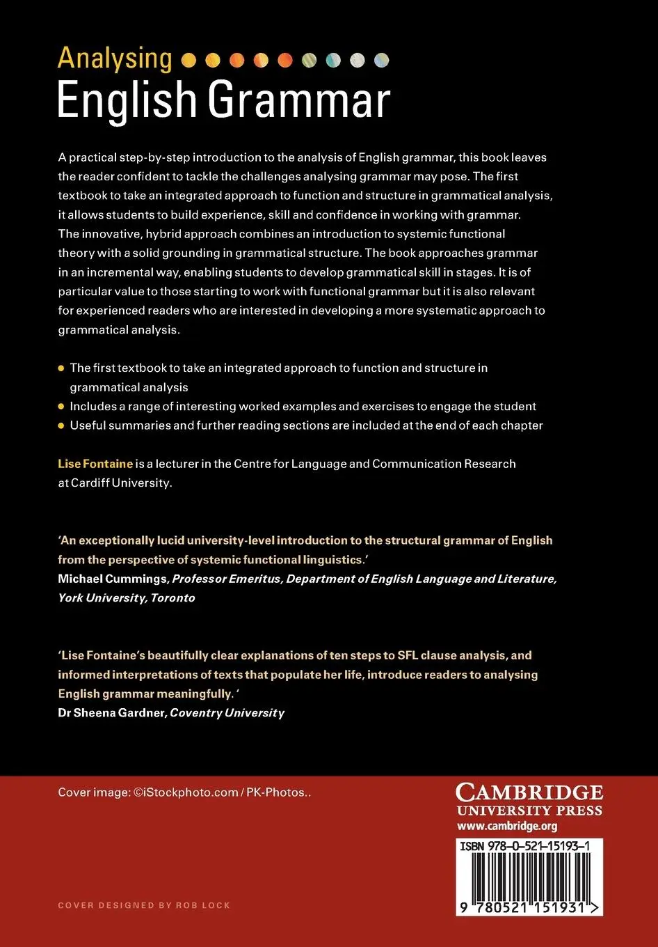 Rückseite: 9780521151931 | Analysing English Grammar | Lise Fontaine | Taschenbuch | Englisch