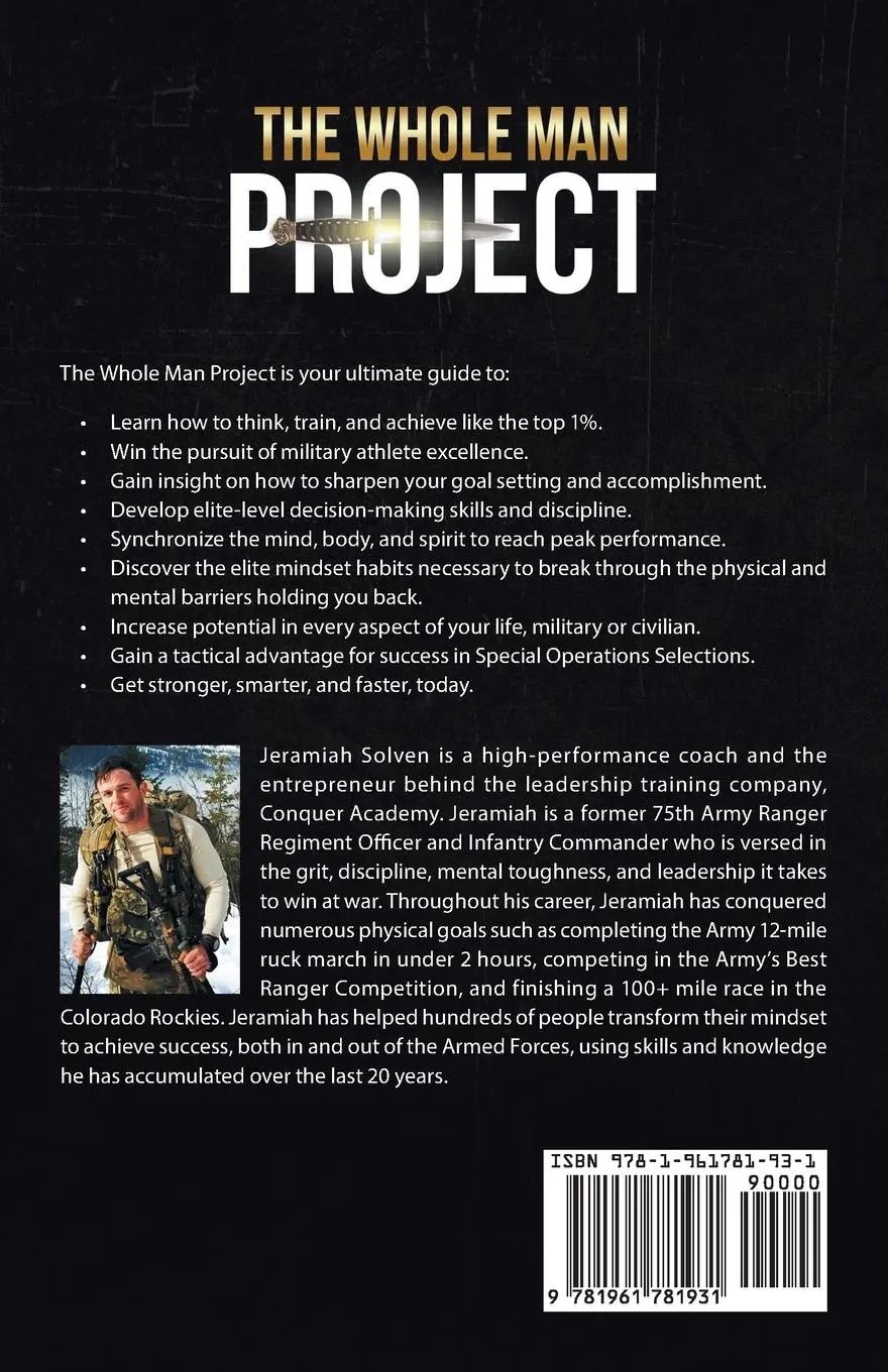 Rückseite: 9781961781931 | THE WHOLE MAN PROJECT | THE MILITARY ATHLETE'S PERFORMANCE MANUAL