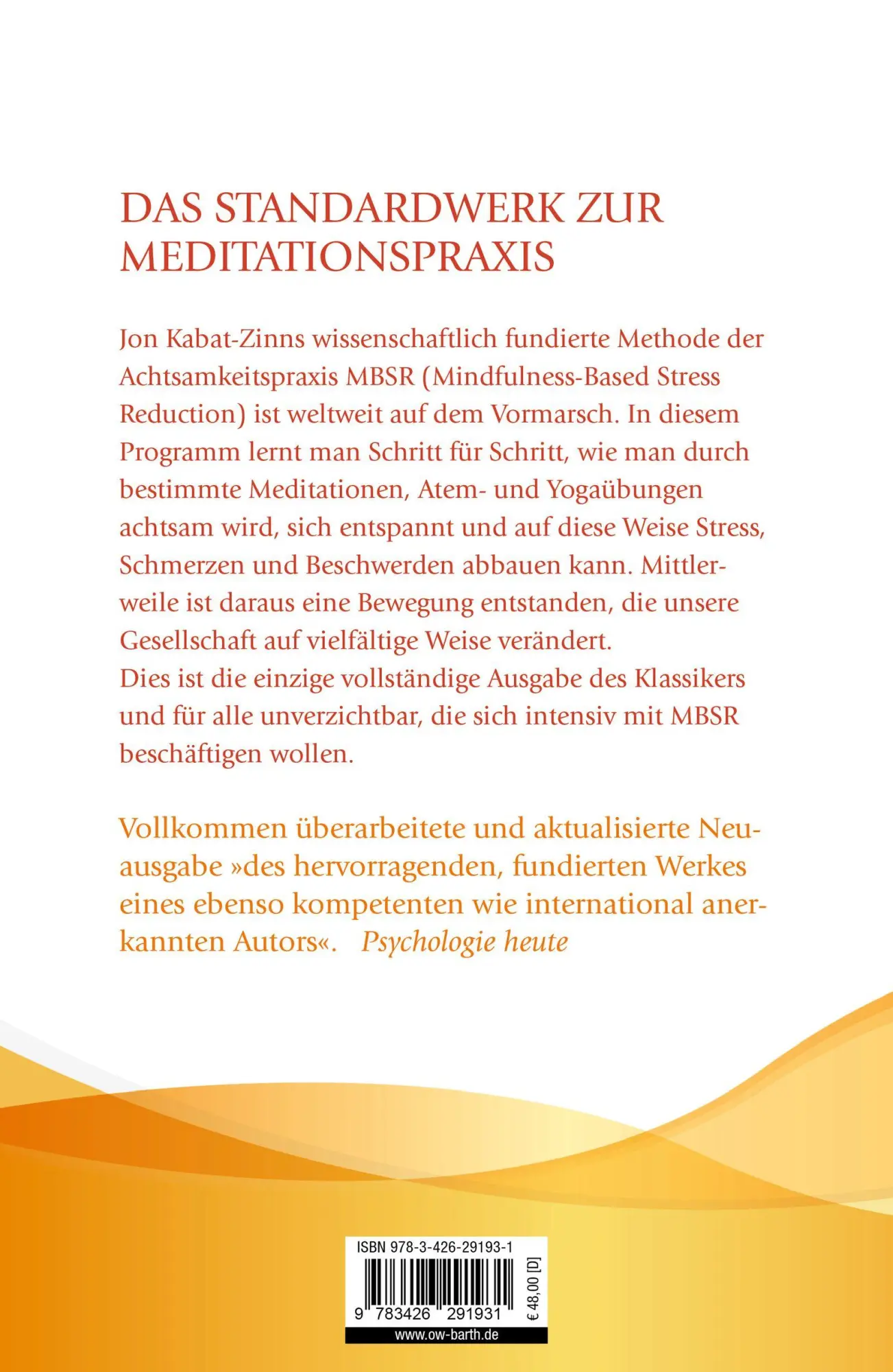 Rückseite: 9783426291931 | Gesund durch Meditation | Das vollständige Grundlagenwerk zu MBSR