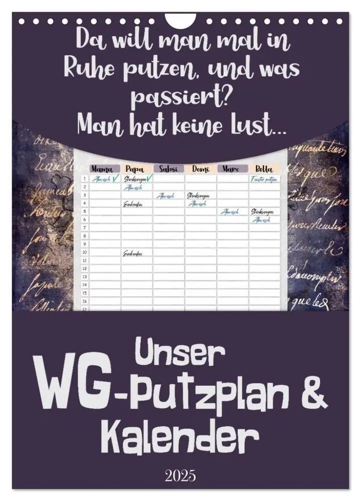Cover: 9783435891931 | Gothic WG-Putzplan &amp; Kalender 2025 (Wandkalender 2025 DIN A4 hoch),...