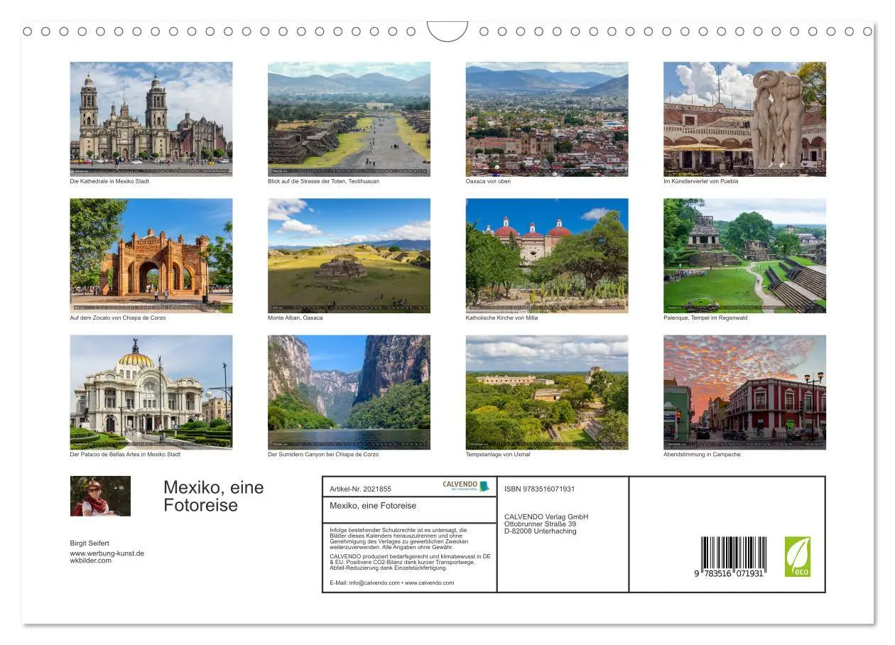 Bild: 9783516071931 | Mexiko, eine Fotoreise (Wandkalender 2026 DIN A3 quer), CALVENDO...