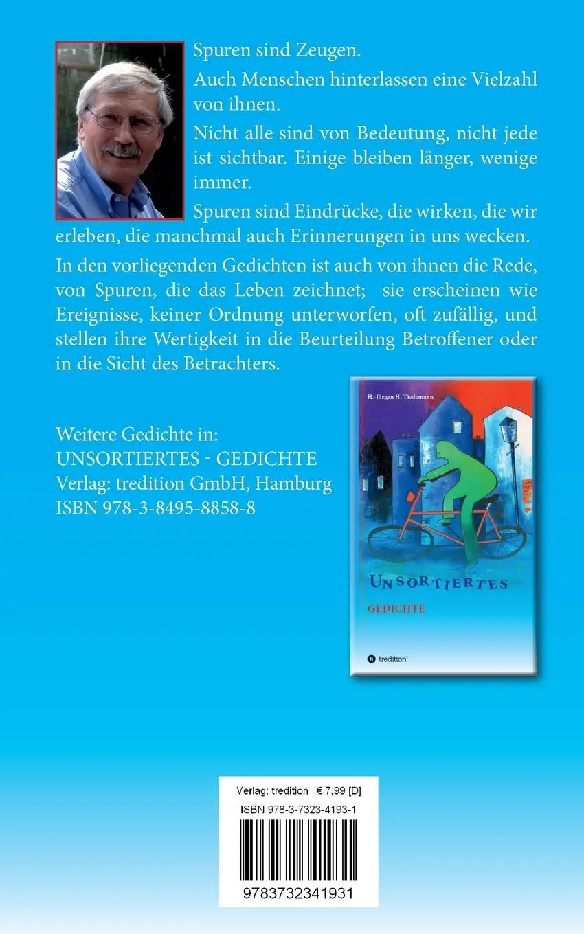 Rückseite: 9783732341931 | Spuren | Hans-Jürgen Heinrich Tiedemann | Taschenbuch | 128 S. | 2015