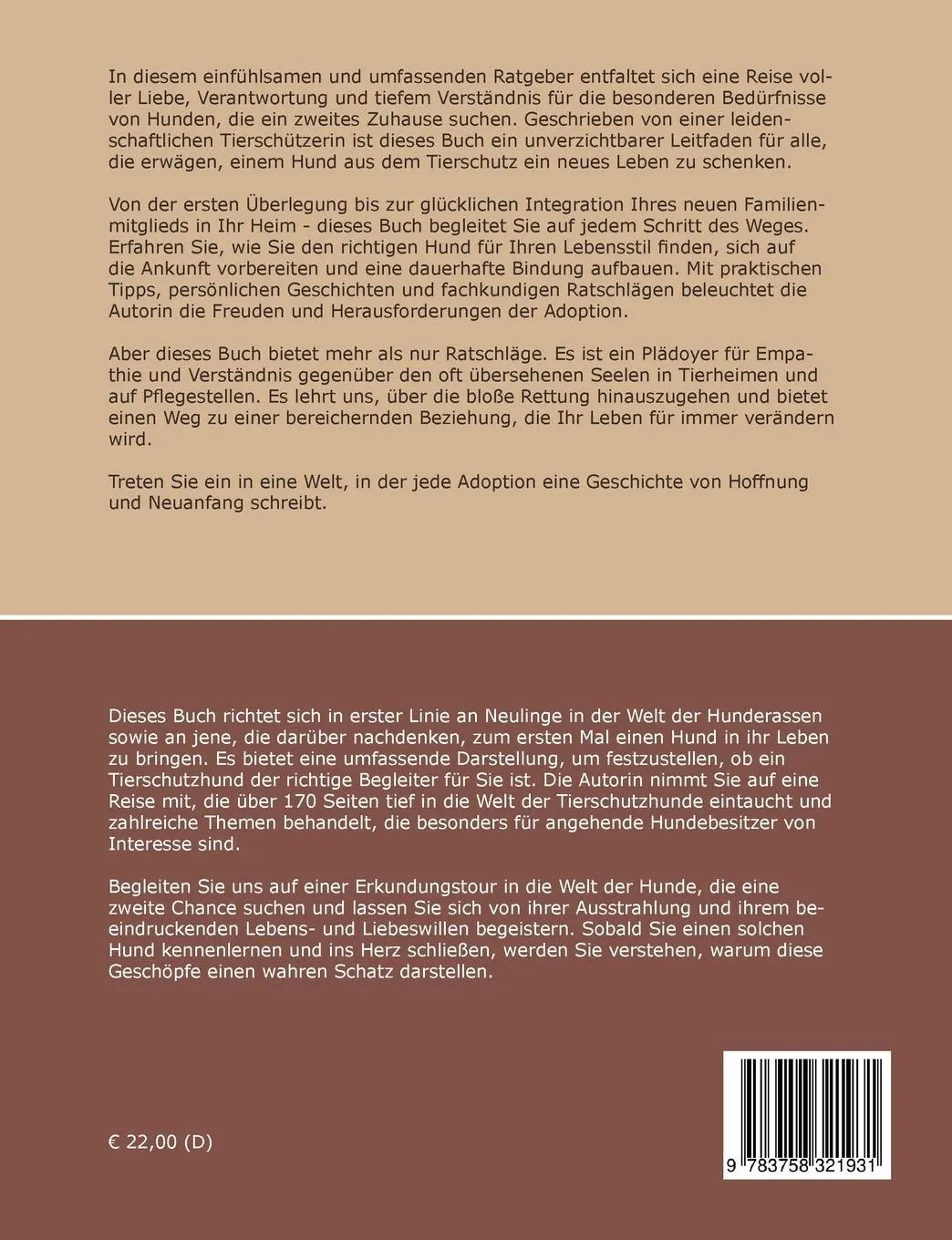 Rückseite: 9783758321931 | Mein (erster) Hund aus dem Tierschutz | Claudia Hüttner | Taschenbuch