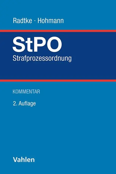 Cover: 9783800651931 | Strafprozessordnung | Henning Radtke (u. a.) | Buch | Leinen | XXIV