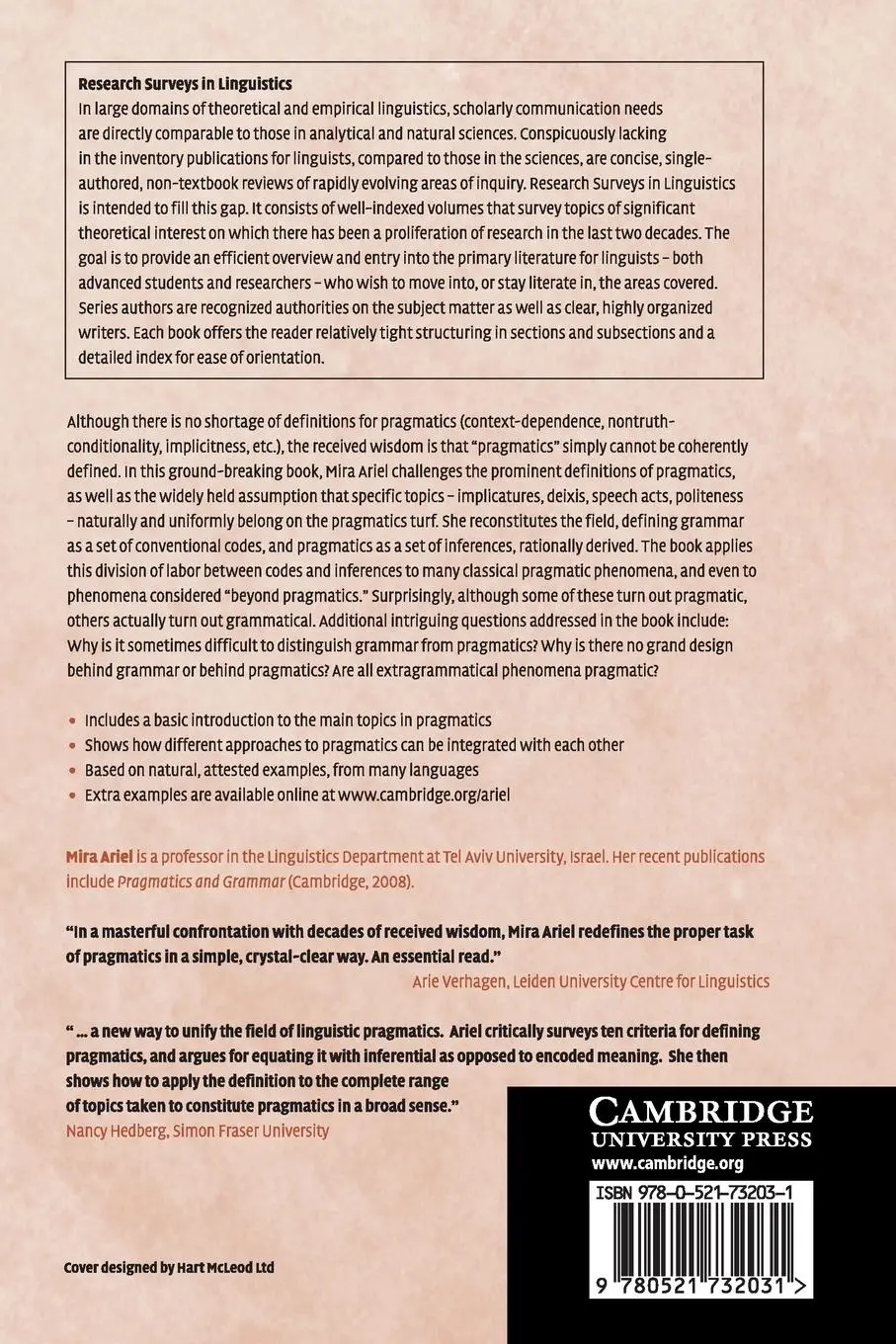 Rückseite: 9780521732031 | Defining Pragmatics | Mira Ariel | Taschenbuch | Englisch | 2010