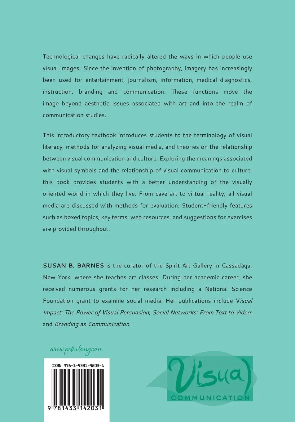 Rückseite: 9781433142031 | An Introduction to Visual Communication | Susan B. Barnes | Buch