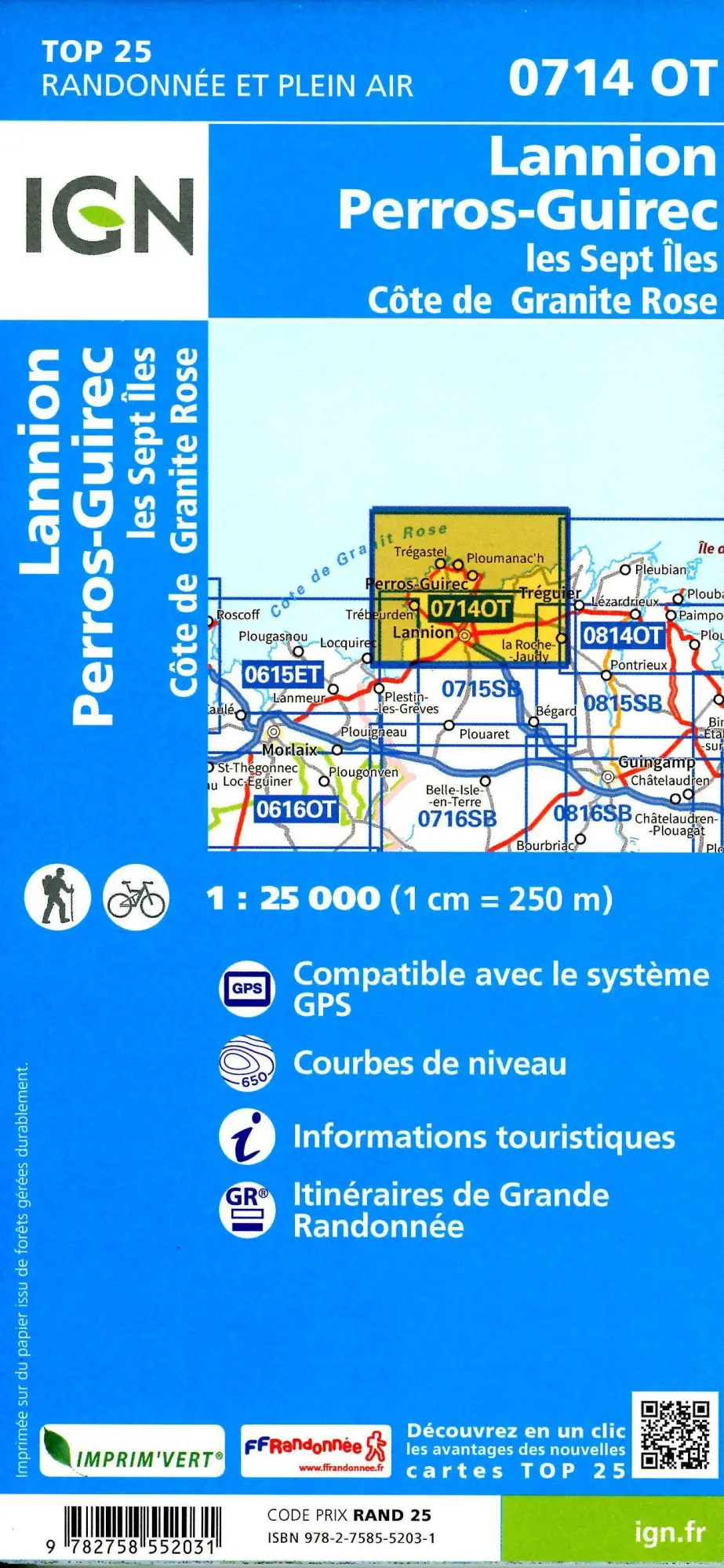 Bild: 9782758552031 | Lannion Perros-Guirec.les Sept iles 1:25 000 | (Land-)Karte | 2022