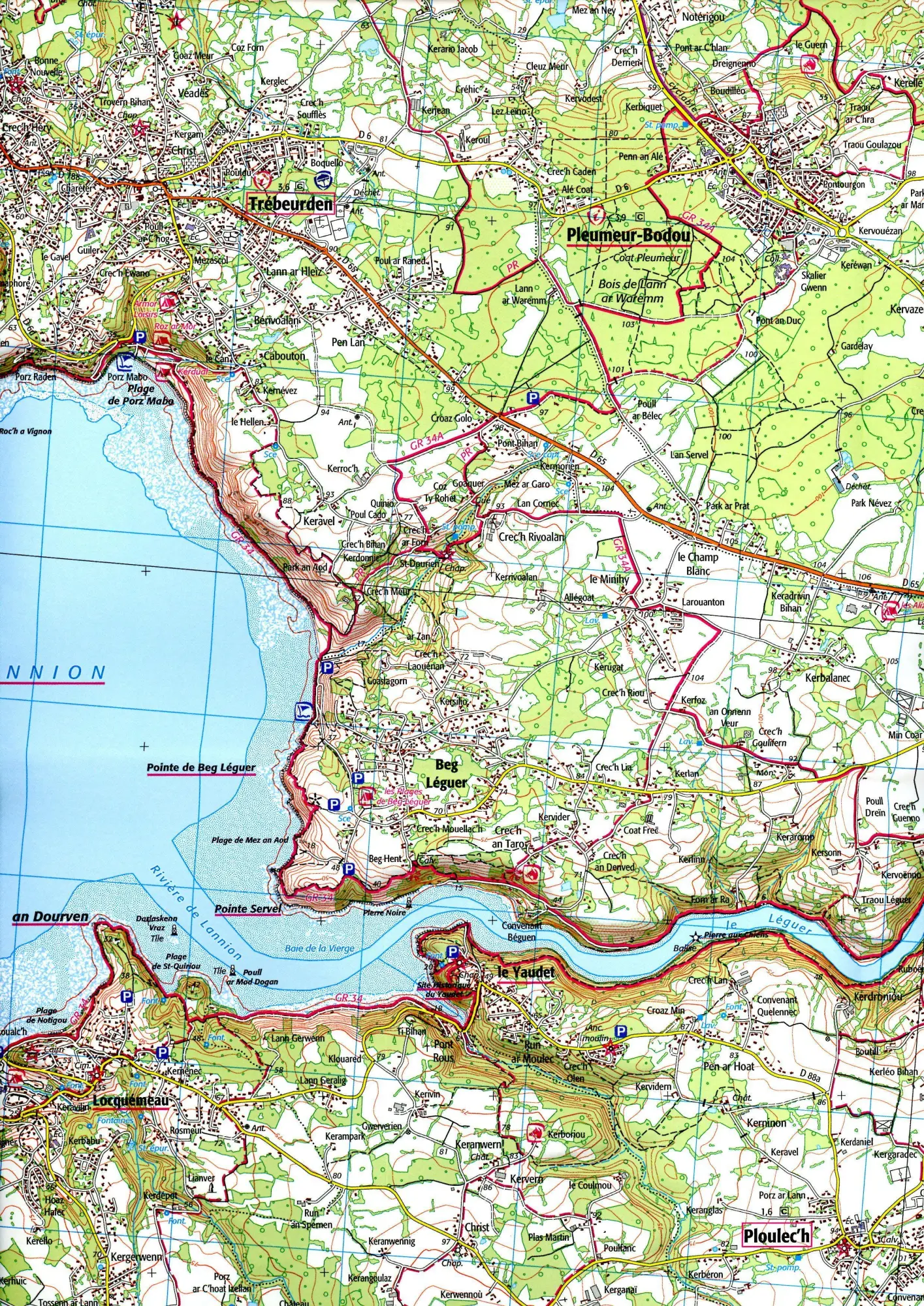 Bild: 9782758552031 | Lannion Perros-Guirec.les Sept iles 1:25 000 | (Land-)Karte | 2022
