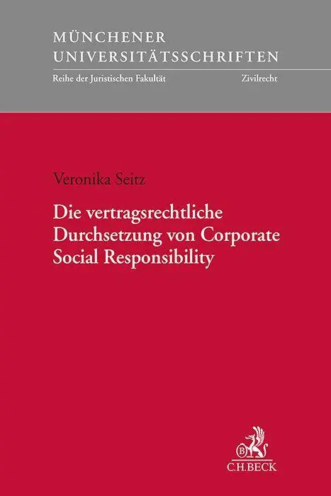 Cover: 9783406832031 | Die vertragsrechtliche Durchsetzung von Corporate Social...