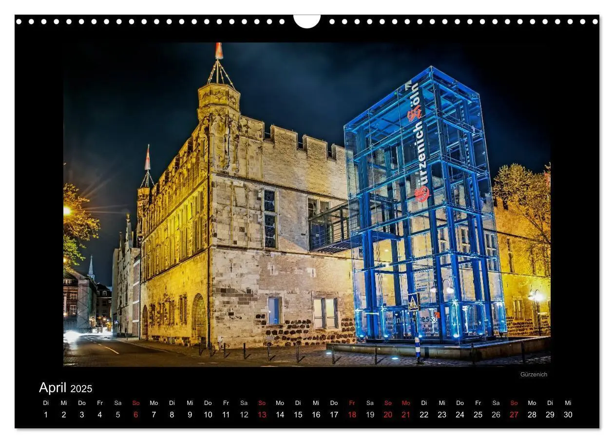 Bild: 9783435782031 | Köln - Nachts 2025 (Wandkalender 2025 DIN A3 quer), CALVENDO...