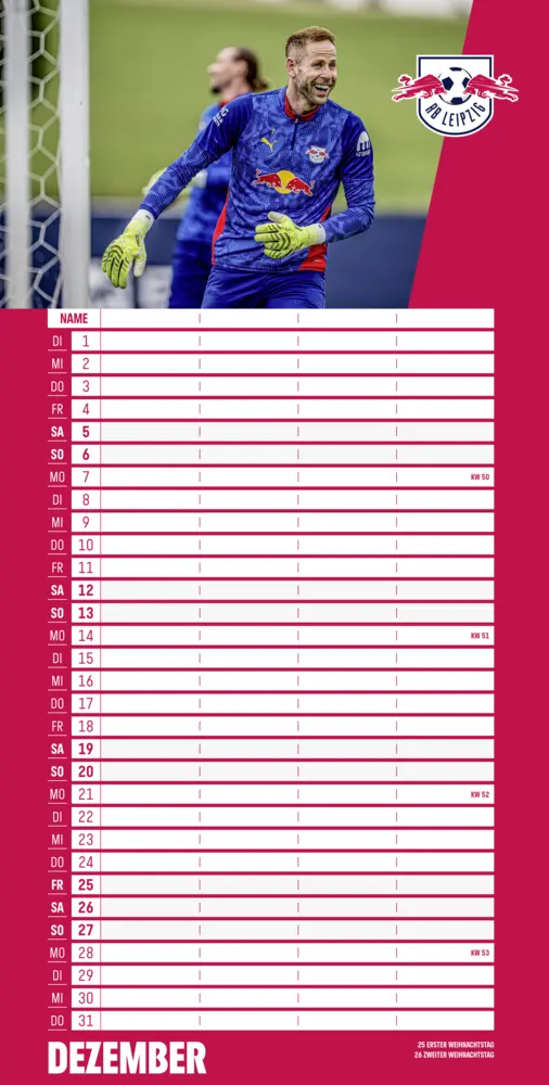 Bild: 9783710902031 | RB Leipzig 2026 - Fanplaner | Kalender | Spiralbindung | Deutsch