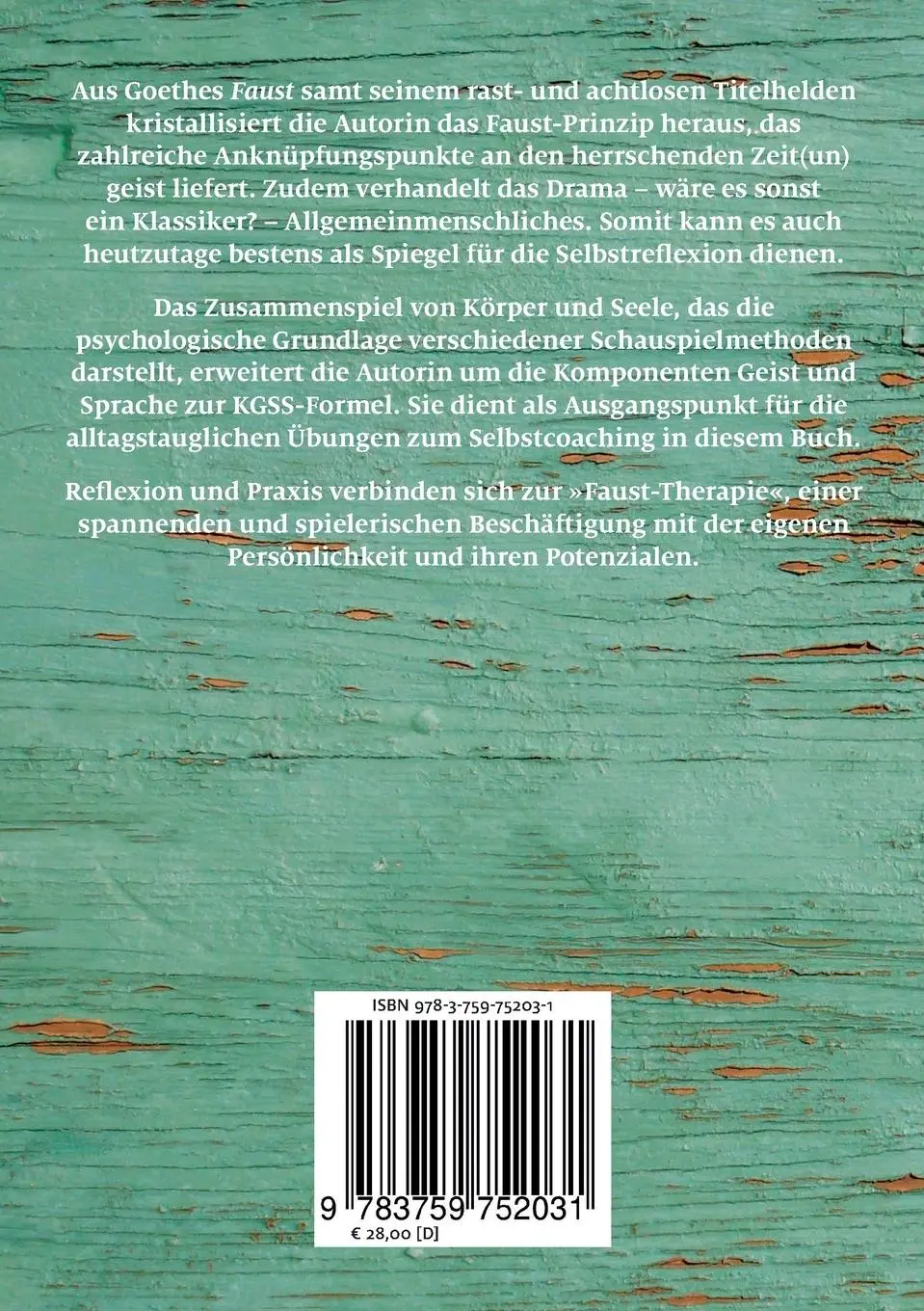 Rückseite: 9783759752031 | »Faust-Therapie« | Ulrike Auras | Taschenbuch | Paperback | 274 S.