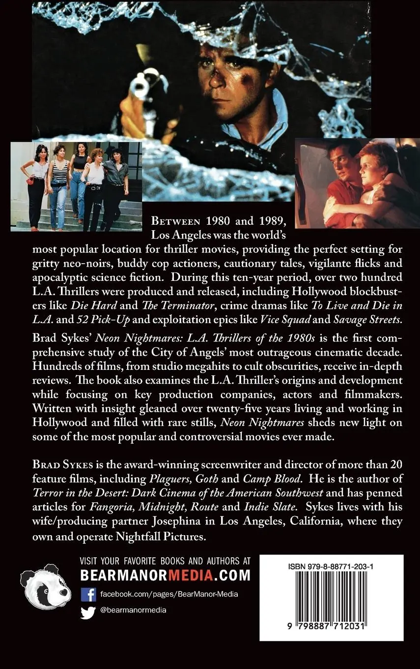 Rückseite: 9798887712031 | Neon Nightmares - L.A. Thrillers of the 1980s (hardback) | Brad Sykes