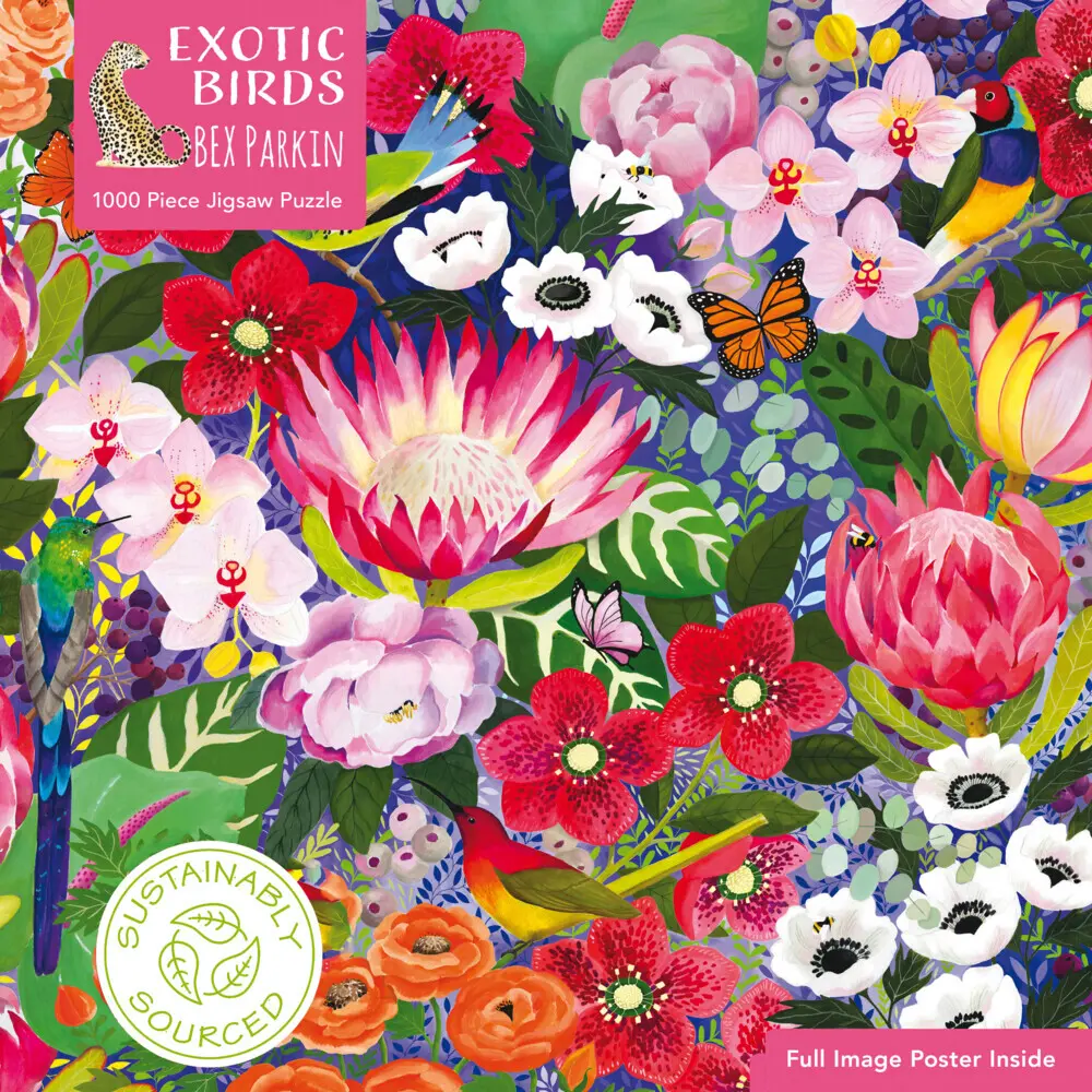 Cover: 9781804172131 | Puzzle - Bex Parkin, Exotische Vögel | Flame Tree Publishing | Spiel