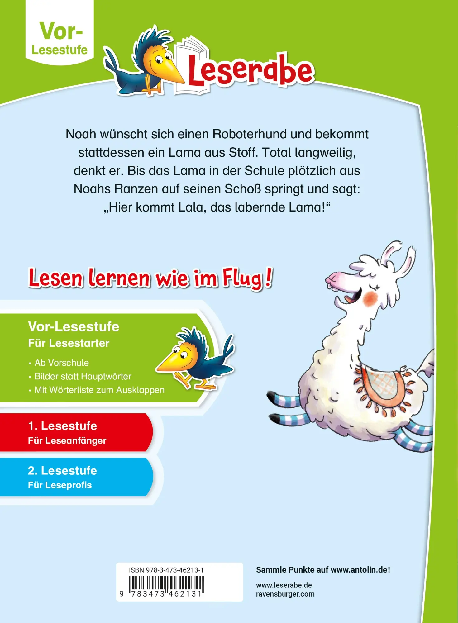 Rückseite: 9783473462131 | Leserabe - Vor-Lesestufe - Lala, das labernde Lama | Fischer-Hunold
