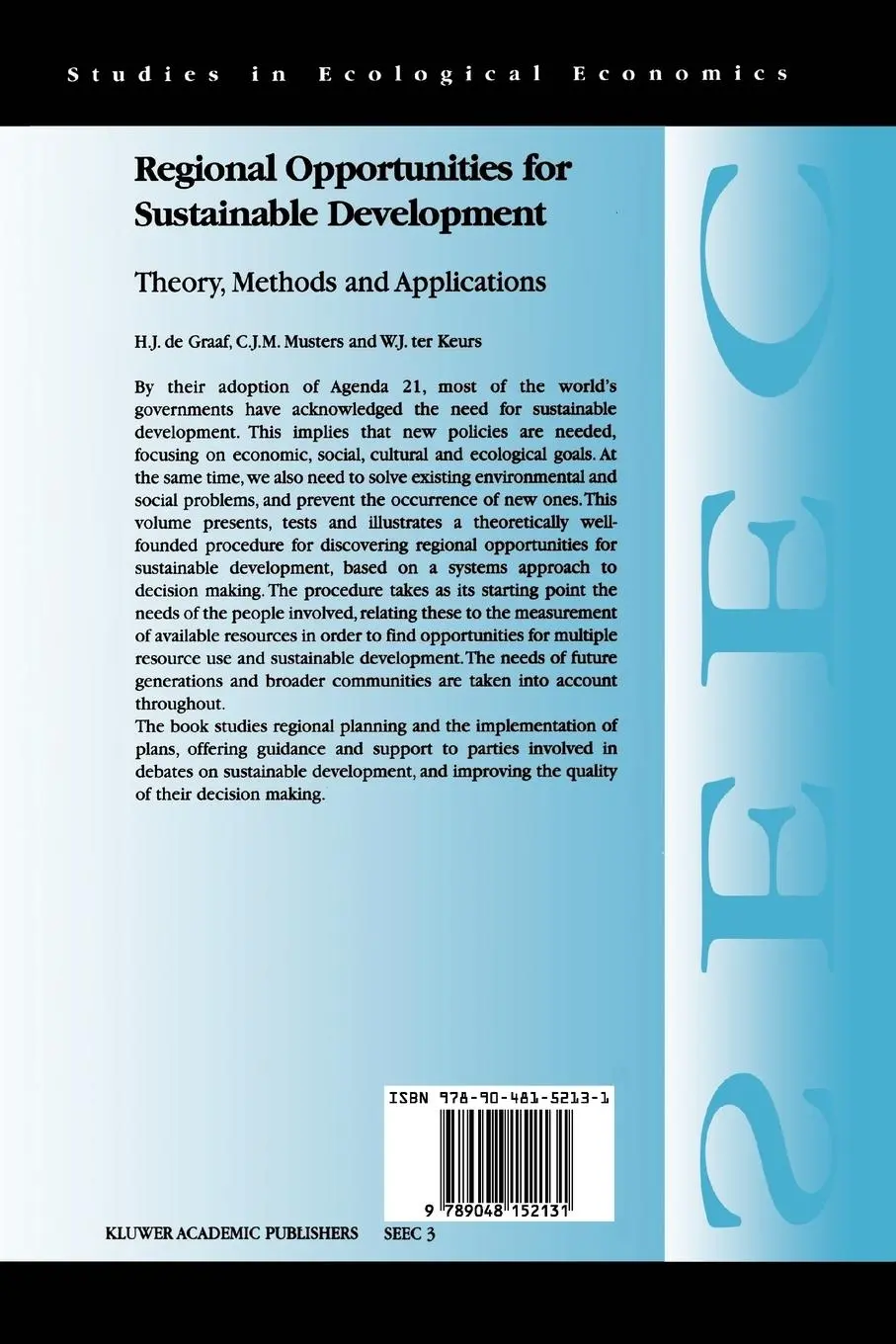 Rückseite: 9789048152131 | Regional Opportunities for Sustainable Development | Graaf (u. a.)