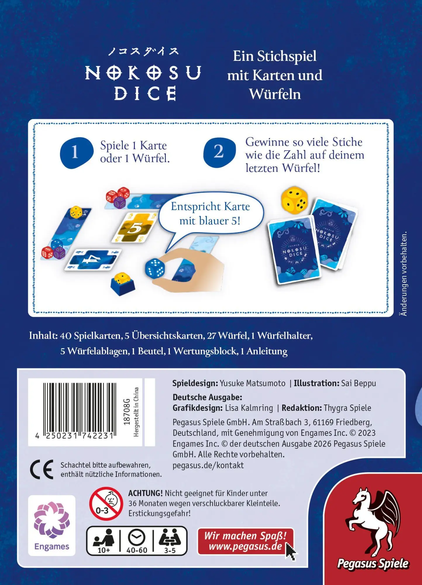 Bild: 4250231742231 | Nokosu Dice | Spiel | 18708G | Deutsch | 2026 | Pegasus Spiele GmbH