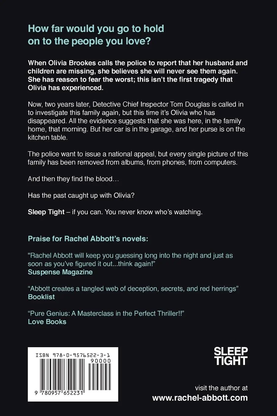 Rückseite: 9780957652231 | Sleep Tight | Rachel Abbott | Taschenbuch | Kartoniert / Broschiert