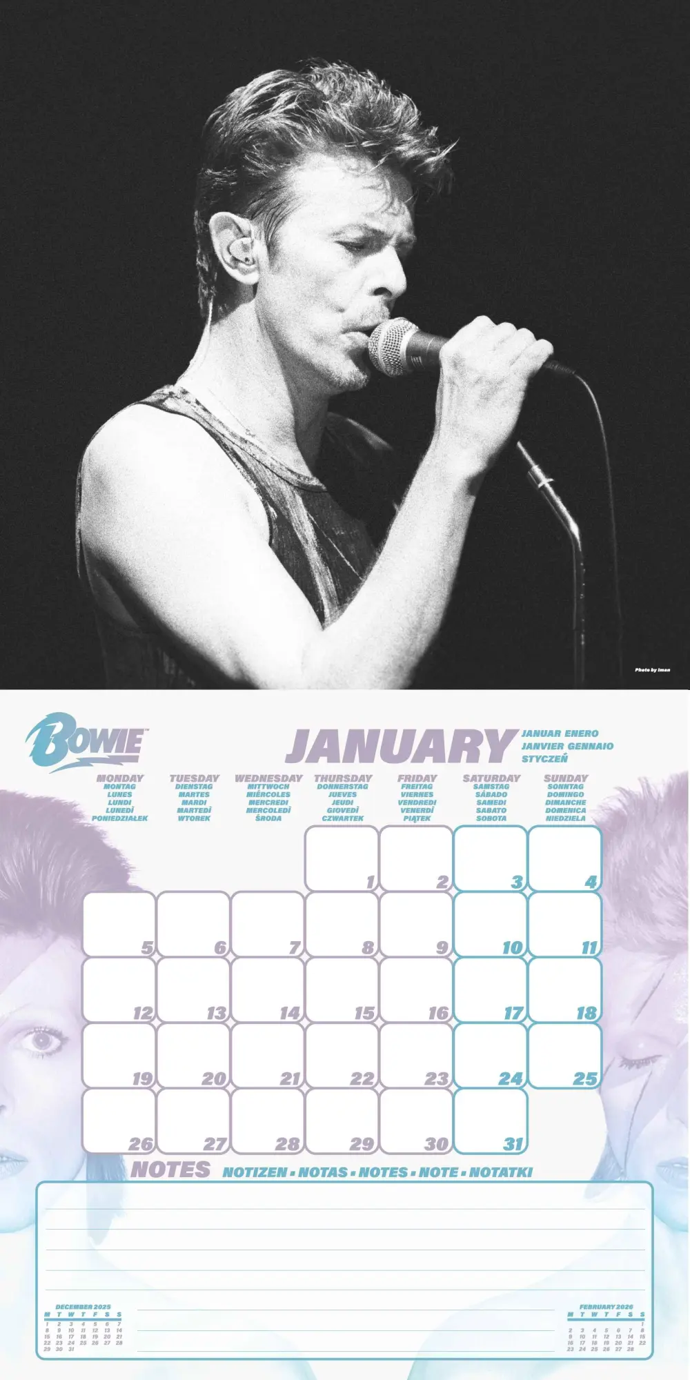 Bild: 9781804232231 | DAVID BOWIE - Broschürenkalender im Format 30 x 30 | Kalender | 28 S.