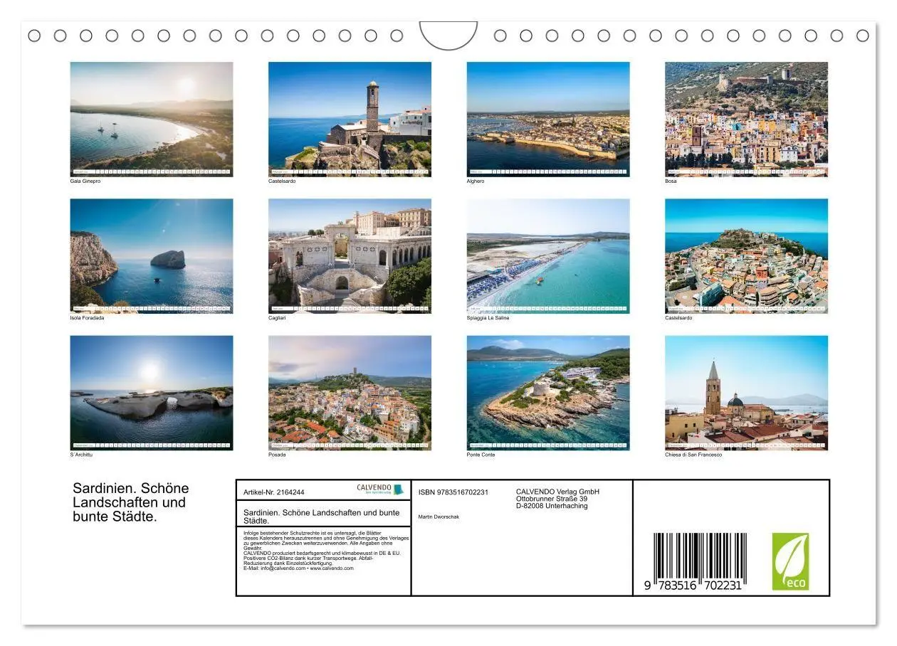 Bild: 9783516702231 | Sardinien. Schöne Landschaften und bunte Städte. (Wandkalender 2026...