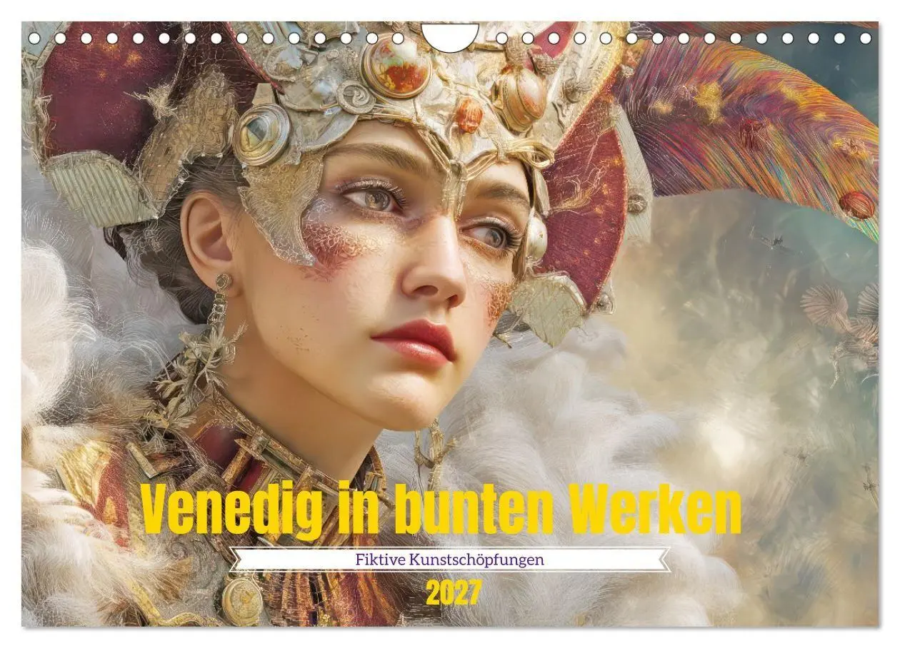 Cover: 9783569722231 | Venedig in bunten Werken - Fiktive Kunstschöpfungen (Wandkalender...