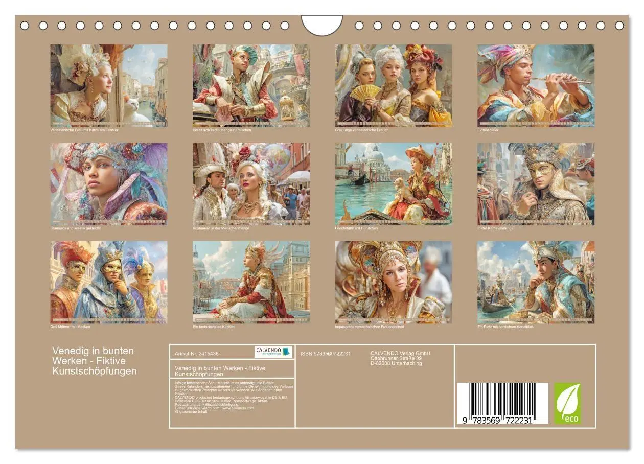 Bild: 9783569722231 | Venedig in bunten Werken - Fiktive Kunstschöpfungen (Wandkalender...