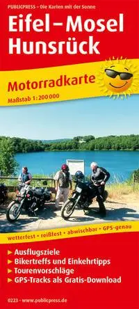 Cover: 9783747302231 | Motorradkarte Eifel - Mosel - Hunsrück 1:200 000 | (Land-)Karte | 2018