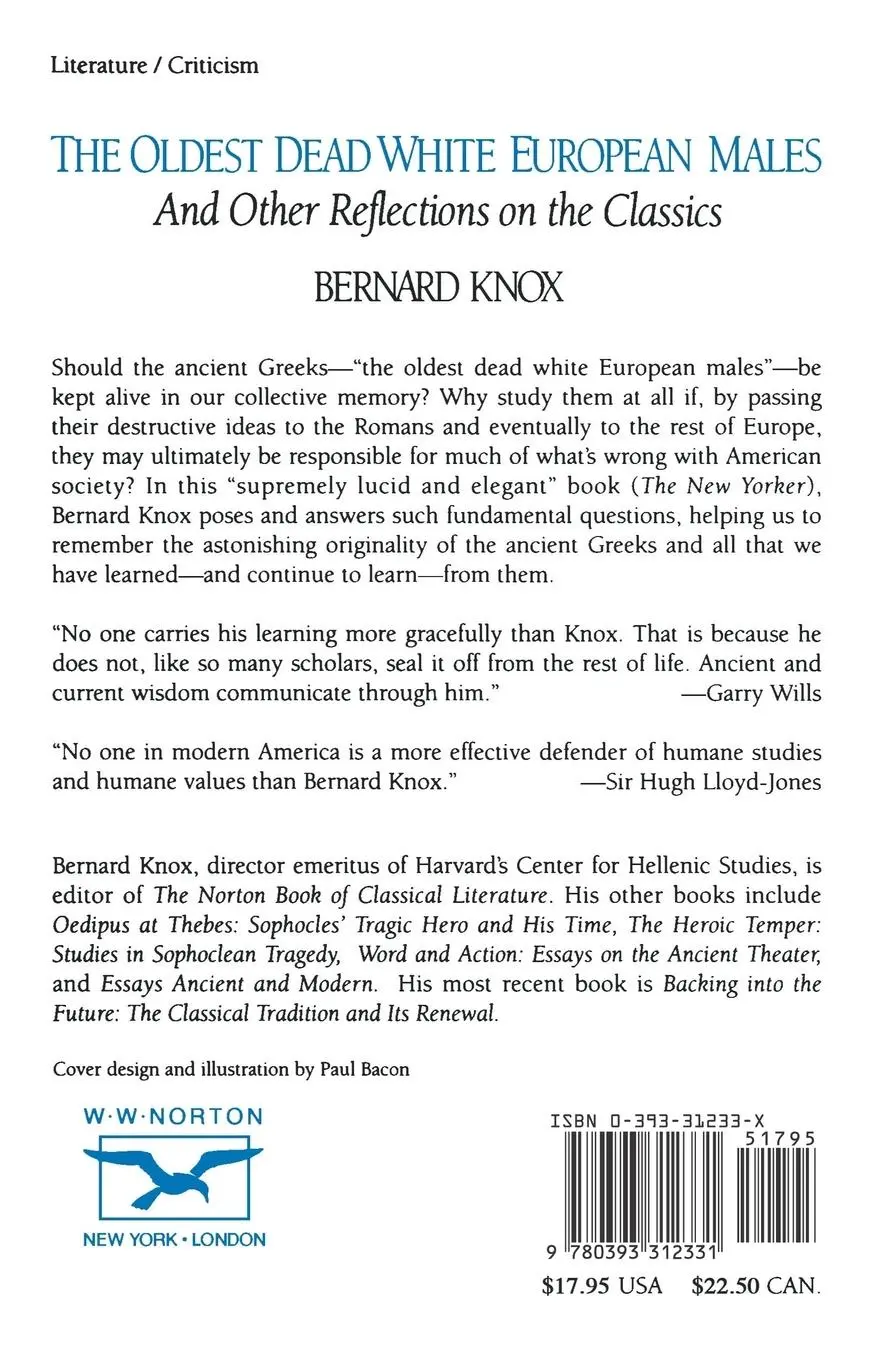 Rückseite: 9780393312331 | The Oldest Dead White European Males | Bernard MacGregor Walke Knox