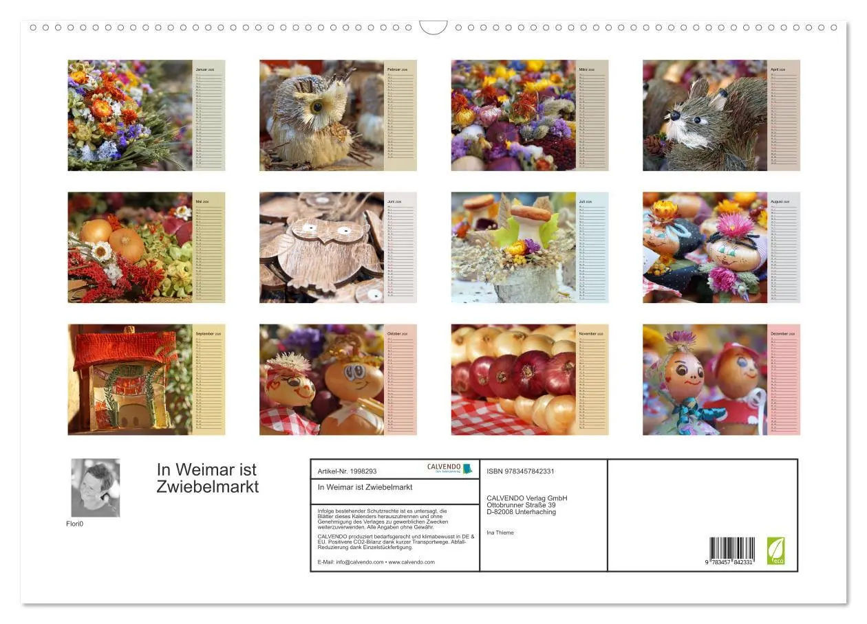 Bild: 9783457842331 | In Weimar ist Zwiebelmarkt (Wandkalender 2026 DIN A2 quer),...