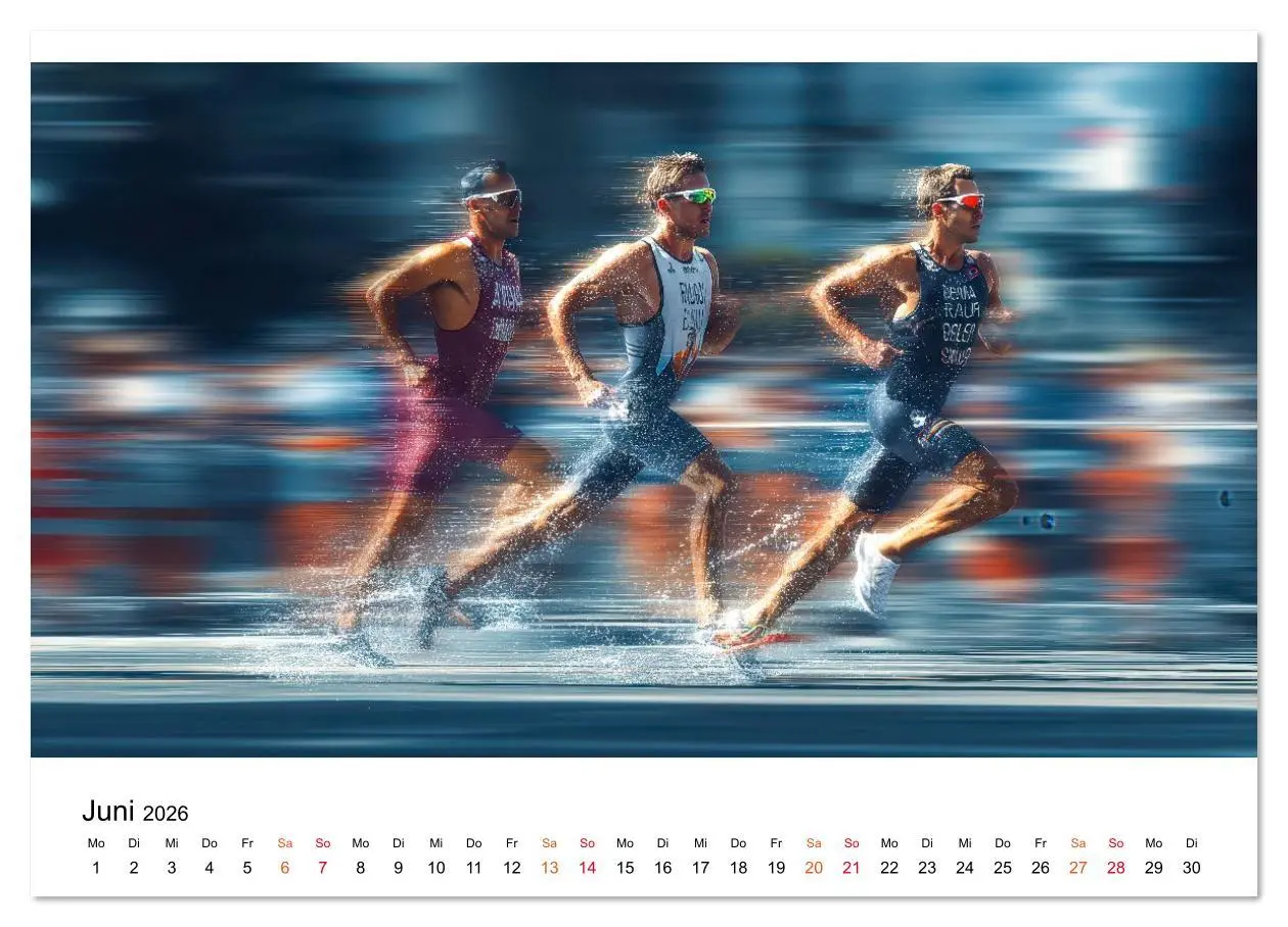 Bild: 9783516622331 | Triathlon - Grenzen verschieben (Wandkalender 2026 DIN A3 quer),...