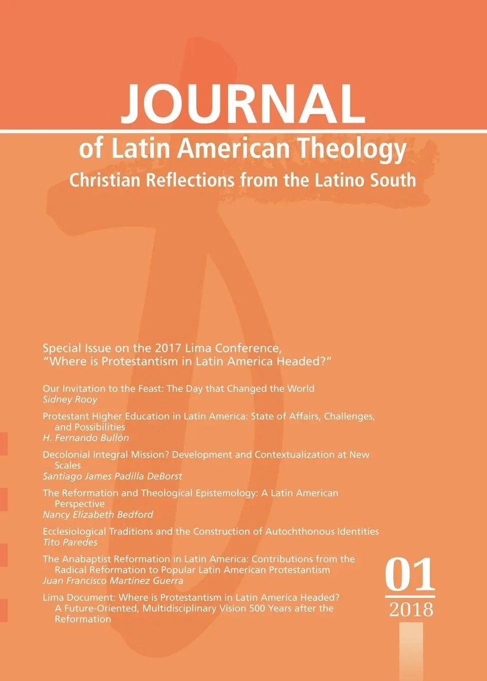 Cover: 9781532652431 | Journal of Latin American Theology, Volume 13, Number 1 | Lindy Scott