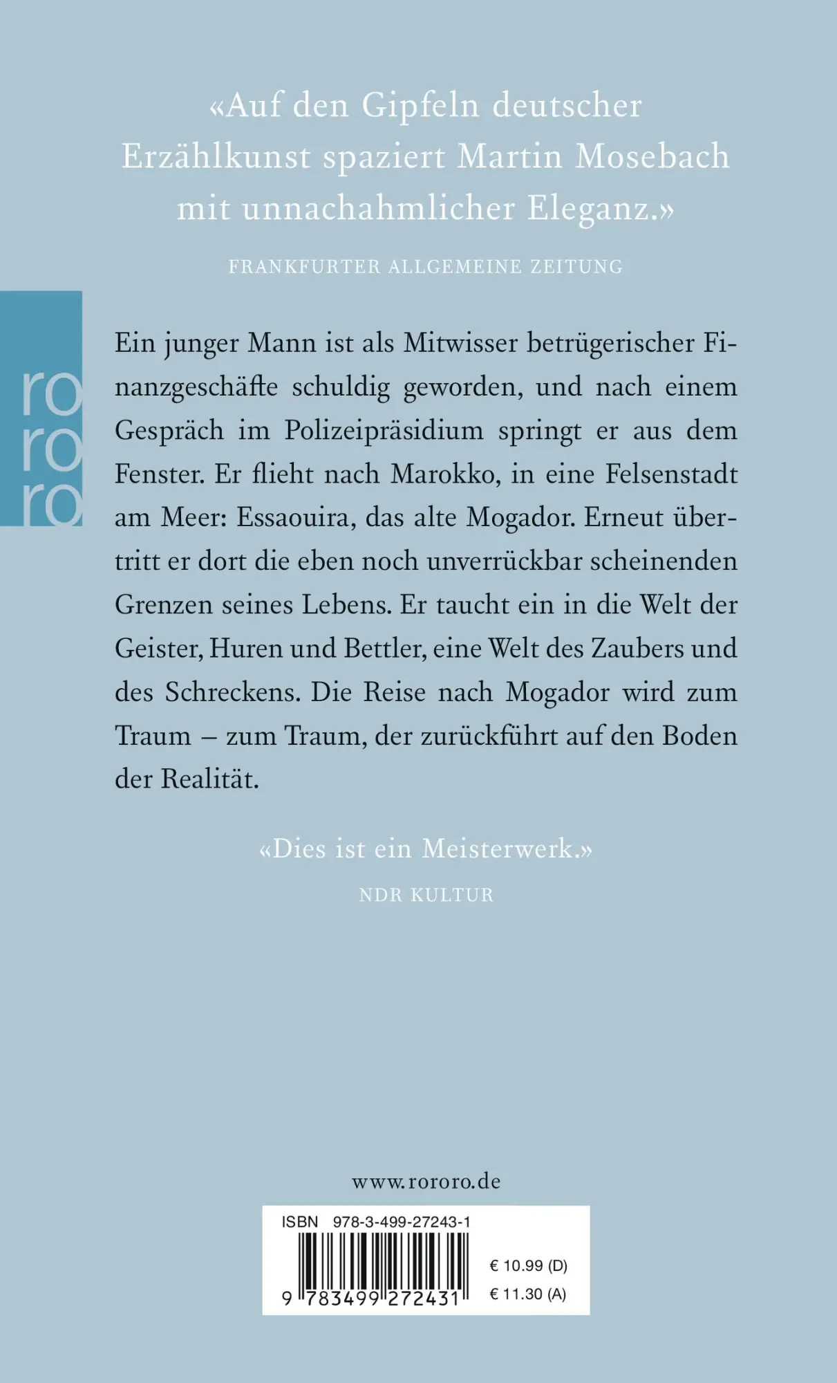 Rückseite: 9783499272431 | Mogador | Martin Mosebach | Taschenbuch | 368 S. | Deutsch | 2018