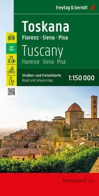 Cover: 9783707922431 | Toskana, Straßen- und Freizeitkarte 1:150.000, freytag &amp; berndt | 2023