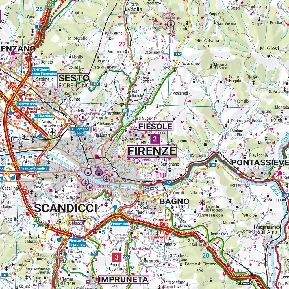 Bild: 9783707922431 | Toskana, Straßen- und Freizeitkarte 1:150.000, freytag &amp; berndt | 2023