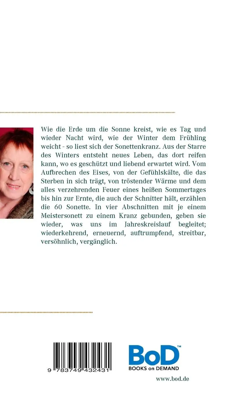 Rückseite: 9783749432431 | Lied der Jahreszeiten | Sonettenkranz | Margret Silvester | Buch