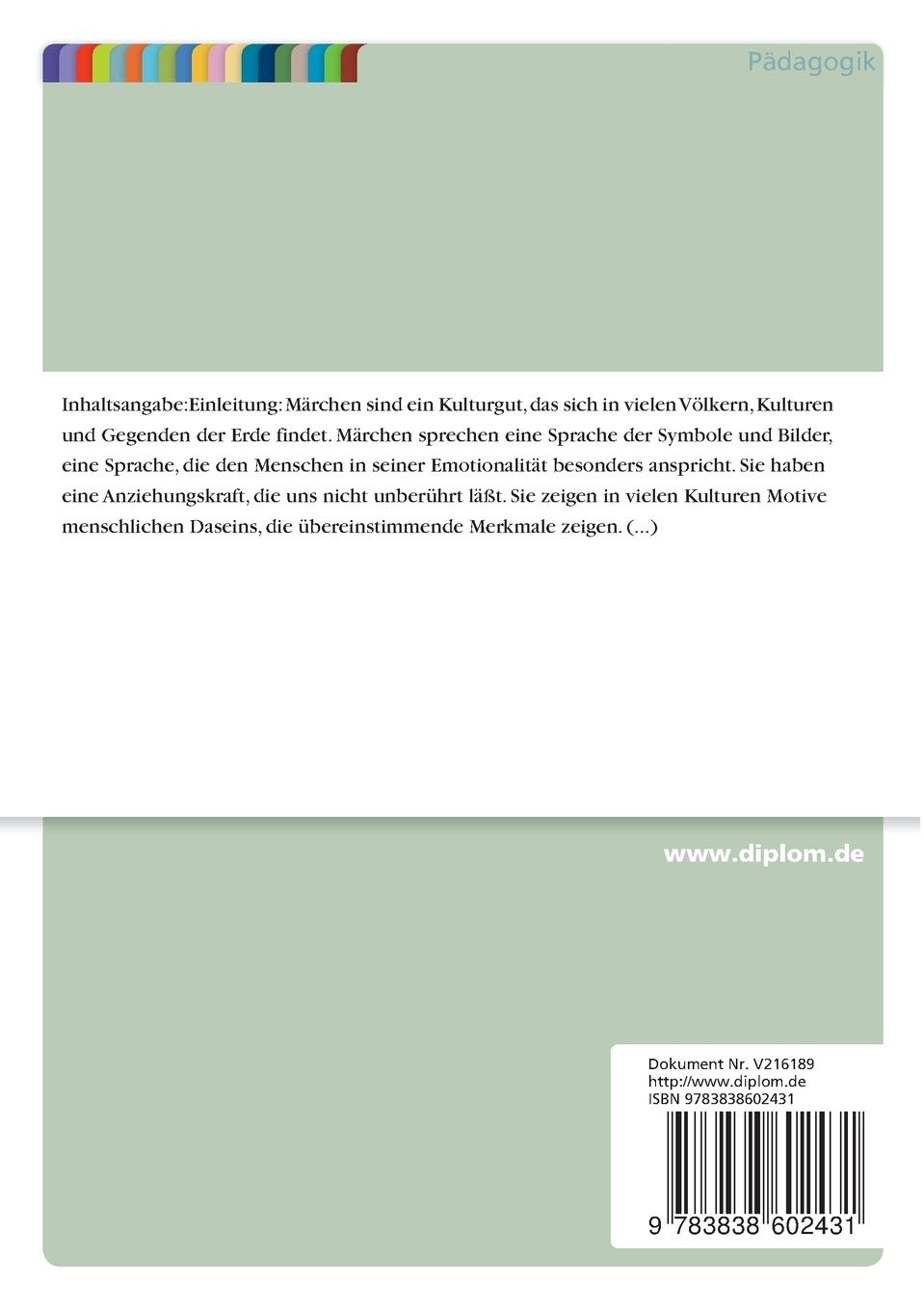 Rückseite: 9783838602431 | Märchen im Unterricht | Nicola Unger | Taschenbuch | 176 S. | Deutsch