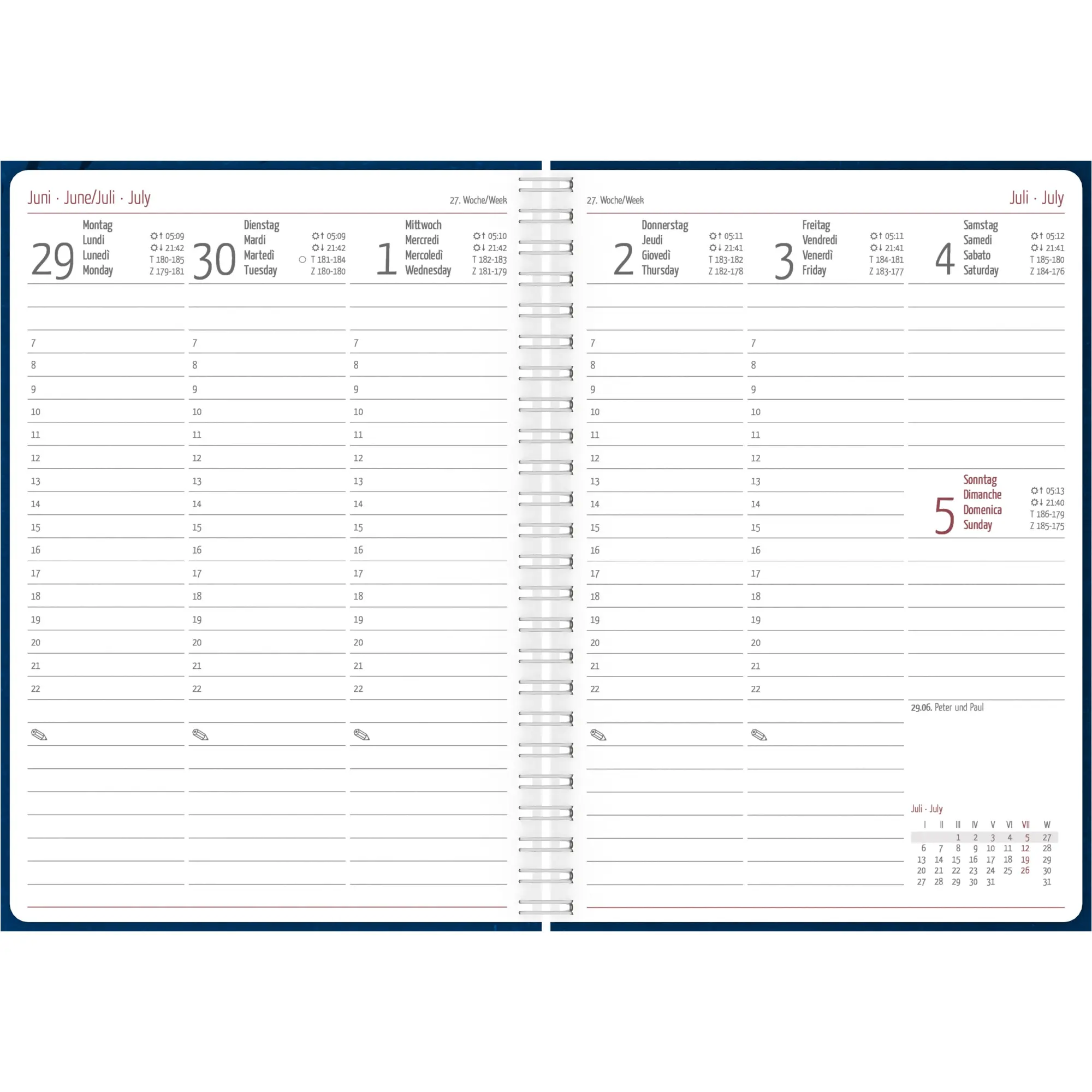 Bild: 4069095002531 | Wochenplaner Nature Line Ocean 2026 - Taschen-Kalender A5 - 1 Woche...