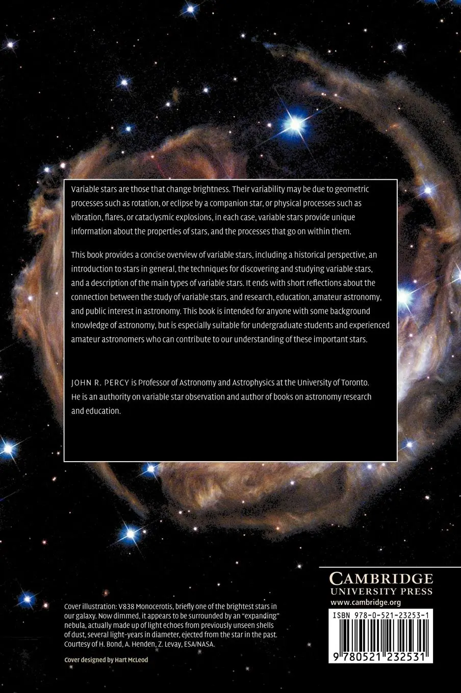 Rückseite: 9780521232531 | Understanding Variable Stars | John R. Percy | Buch | Englisch | 2012