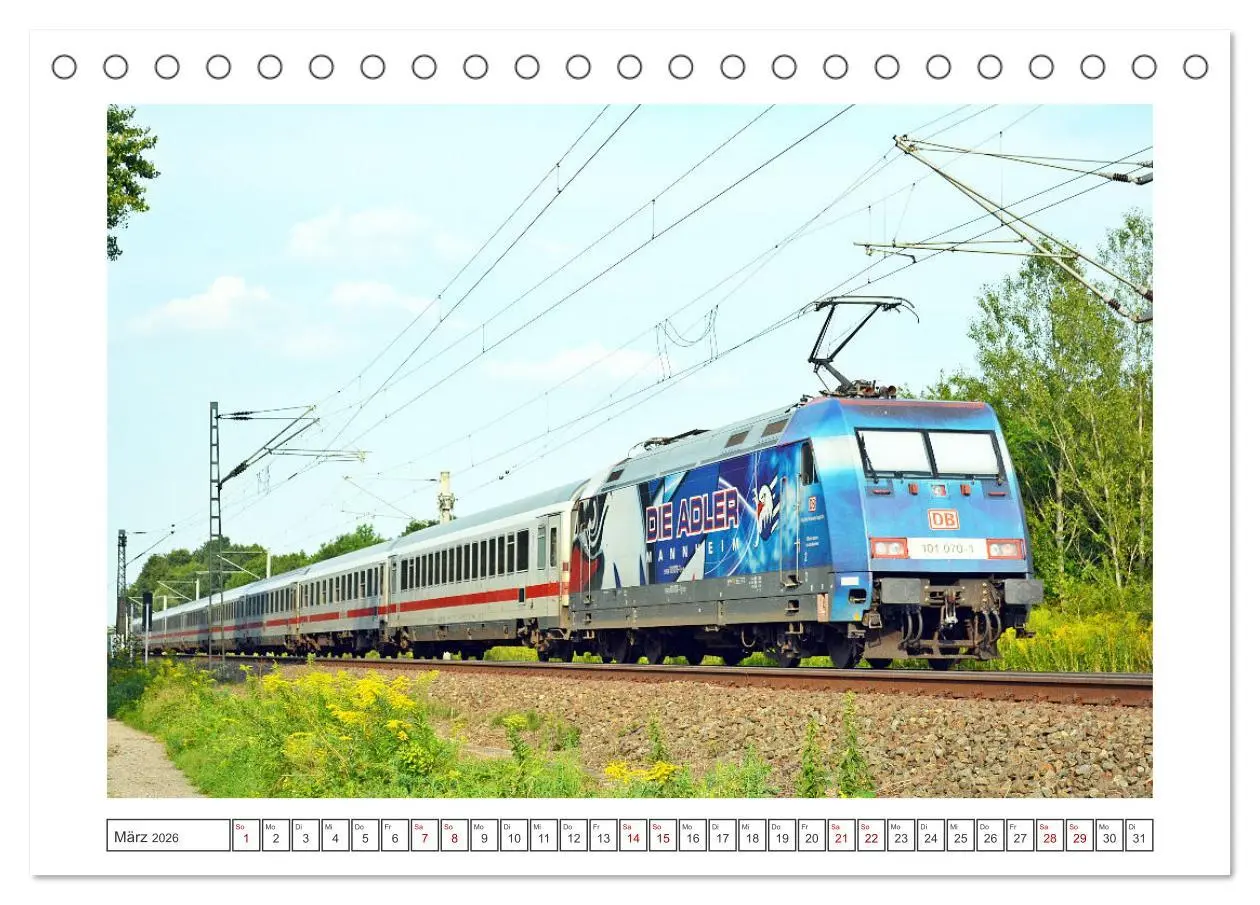 Bild: 9783457372531 | Die Baureihe 101 der Deutschen Bahn (Tischkalender 2026 DIN A5...