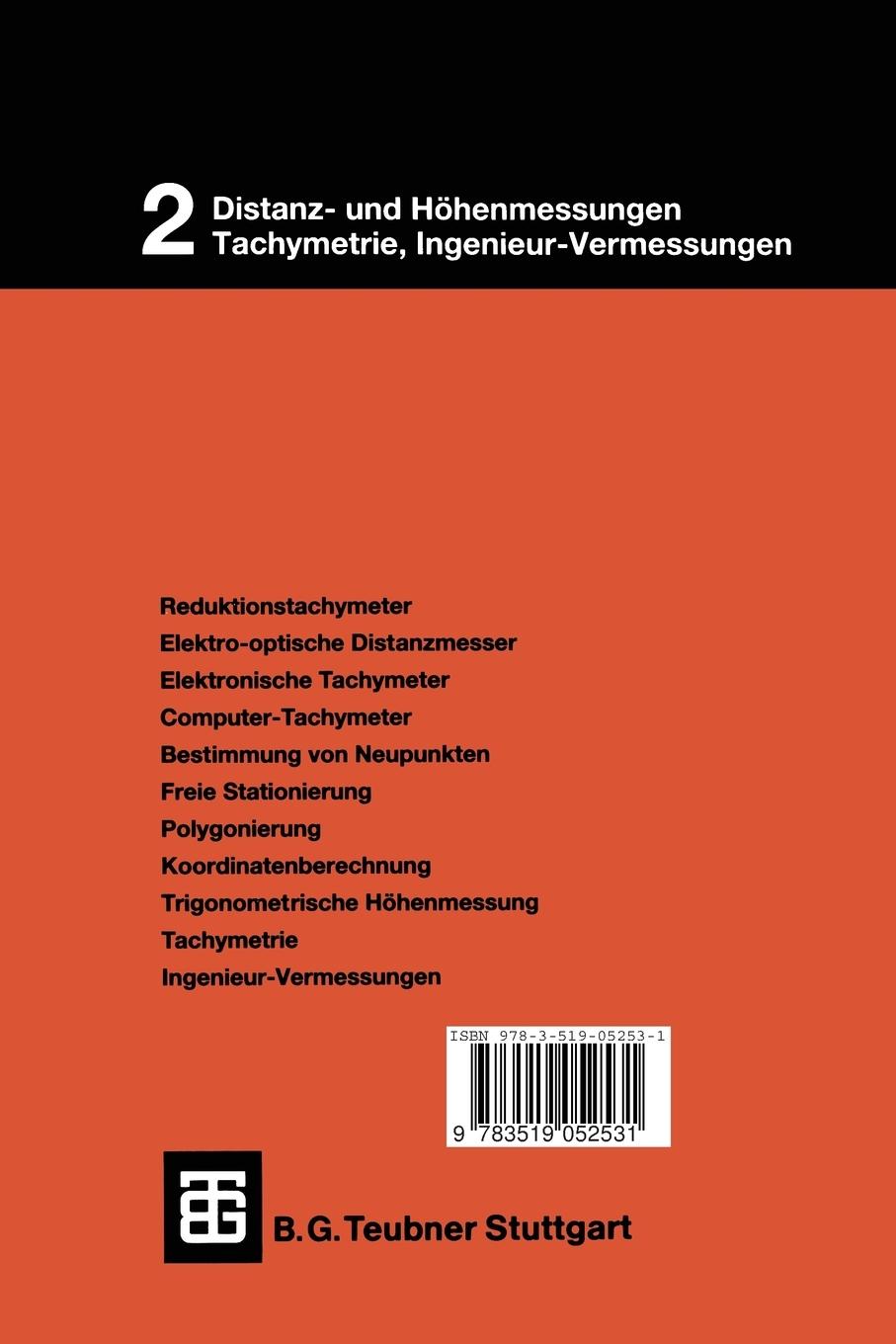 Rückseite: 9783519052531 | Vermessungskunde | Volker Matthews | Taschenbuch | Deutsch | 1993