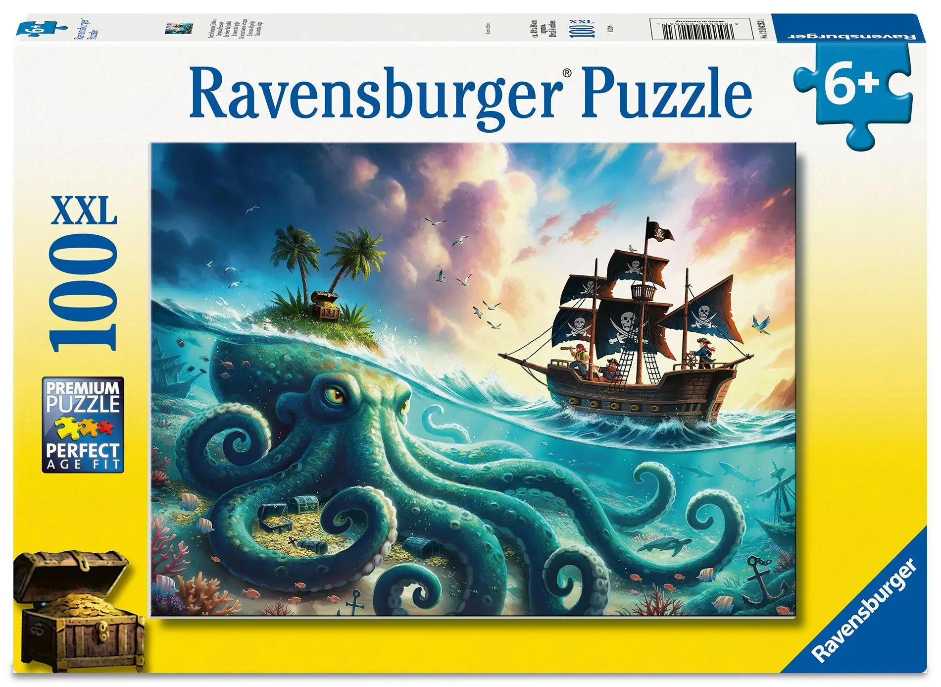 Cover: 4005555042631 | Kinderpuzzle 100 XXL Teile - Der Schatz des Kraken | Spiel | 12004263