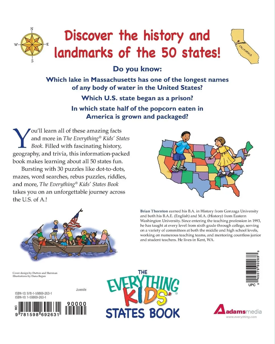 Rückseite: 9781598692631 | The Everything Kids' States Book | Brian Thornton | Taschenbuch | 2007