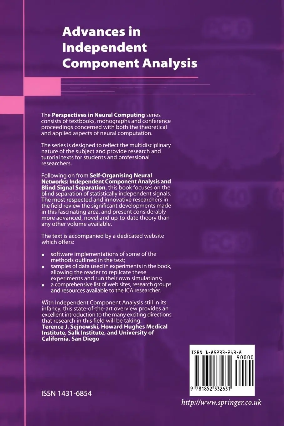 Rückseite: 9781852332631 | Advances in Independent Component Analysis | Mark Girolami | Buch | xx