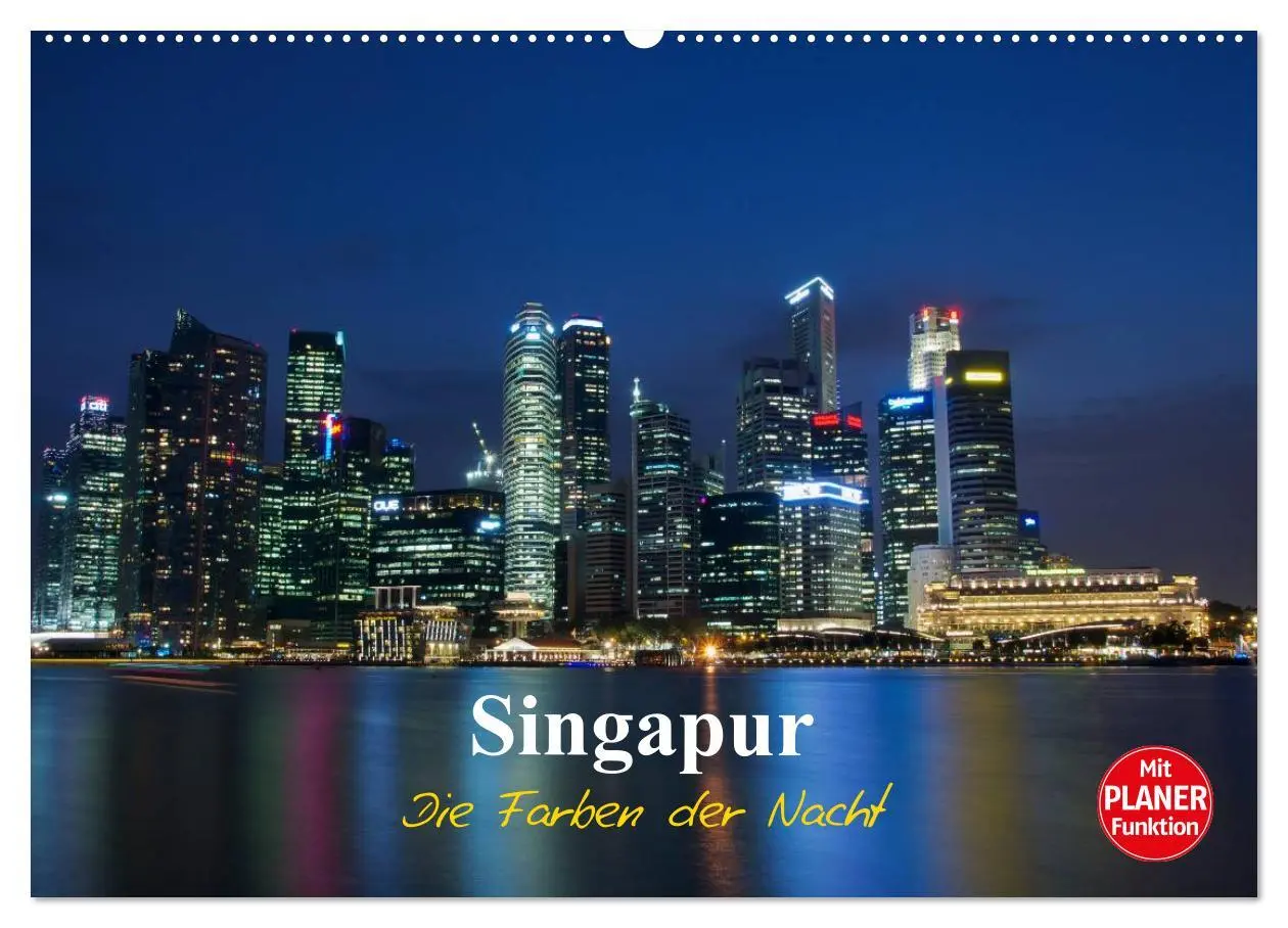 Cover: 9783457982631 | Singapur - Die Farben der Nacht (Wandkalender 2026 DIN A2 quer),...