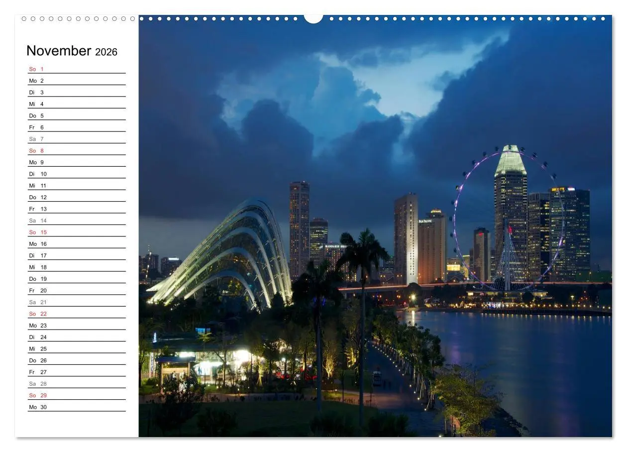 Bild: 9783457982631 | Singapur - Die Farben der Nacht (Wandkalender 2026 DIN A2 quer),...